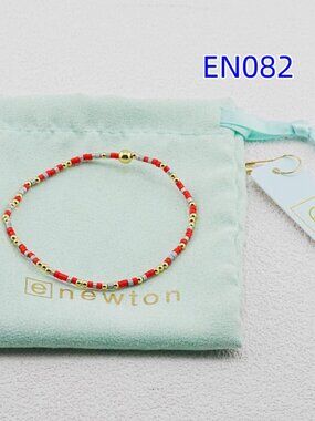 Enewton Red Tube Bead Bracelet